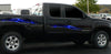 blue tribal chains vinyl graphics on black truck